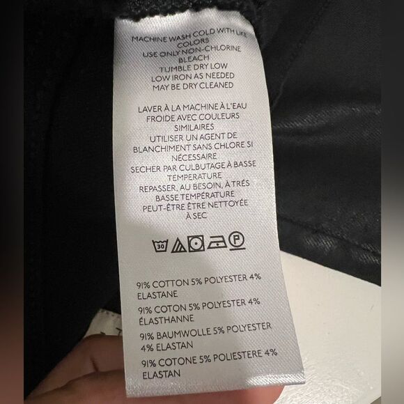 Anthropologie Pilcro Women's Yaya Coated Mid- Rise Crop Flare Jeans Black Sz 31 - Picture 12 of 15